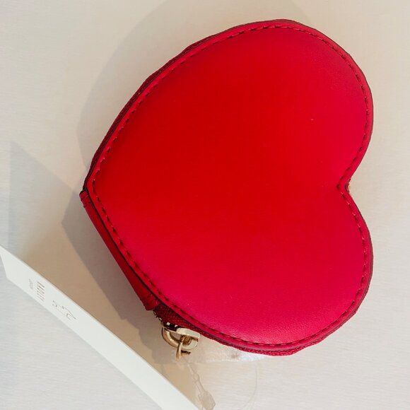 Radley London Leather Heart Shaped Coin Purse, red - Picture 4 of 10